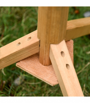 Wooden Bird Feeder Stand for Garden Pre-cut Weather Resistant 49 x 45 x 139cm