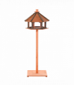 Wooden Bird Feeder Wooden Bird Table Bird Feeder with Roof, Brown, 130cm