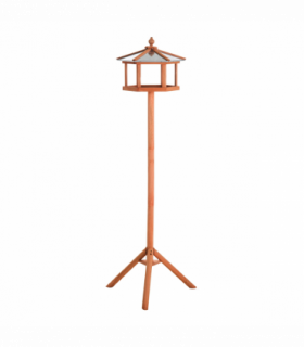 Wooden Bird Table Free Standing Bird Feeder Parrot Stand for Garden, Patio
