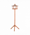 Wooden Bird Table Free Standing Bird Feeder Parrot Stand for Garden, Patio