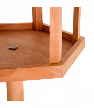 Wooden Bird Table Free Standing Bird Feeder Parrot Stand for Garden, Patio