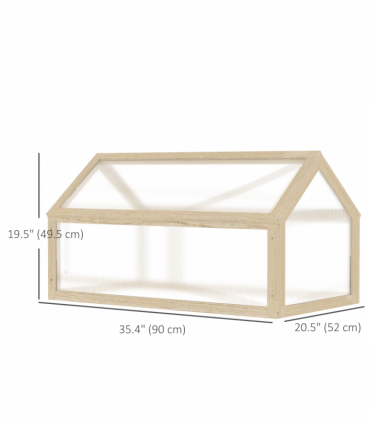 Wooden Cold Frame Greenhouse Garden Portable Raised Planter