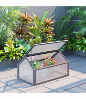 Wooden Cold Frame Greenhouse Garden Portable Raised Planter
