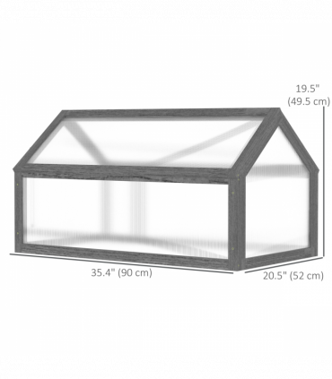 Wooden Cold Frame Greenhouse Garden Portable Raised Planter