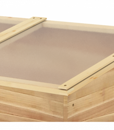 Wooden Cold Frame Greenhouse Grow House, 100 x 50 x 36 cm, Natural