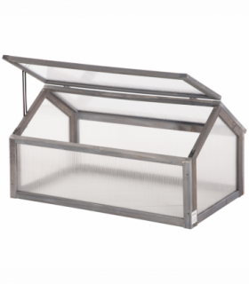 Wooden Cold Frame Greenhouse PC 90 x 52 x 50cm, Grey House,