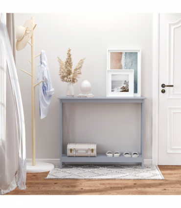 Wooden Console Table Storage Drawer Shelf Entryway Display Stand