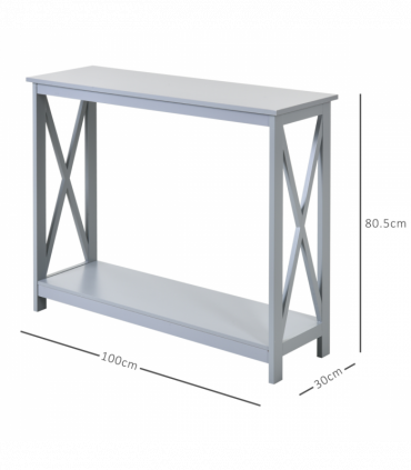 Wooden Console Table Storage Drawer Shelf Entryway Display Stand