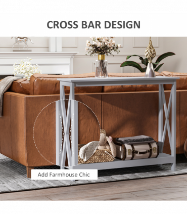 Wooden Console Table Storage Drawer Shelf Entryway Display Stand