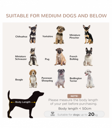 Wooden Dog Crate Furniture w/ Double Doors, Soft Cushion, for Medium Dogs