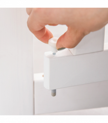 Wooden Freestanding Pet Gate 4 Panels 91cm Foldable Dog Fence w/ Support Feet