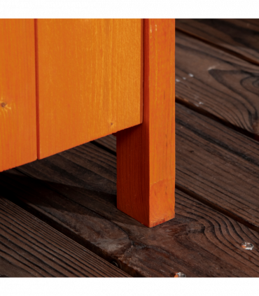 Wooden Garden Shed Outdoor Shelves Utility Tool Storage Cabinet Teak Outsunny