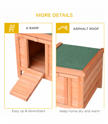 Wooden Rabbit Hutch Bunny Cage Guinea Pig House Pet Habitat Small Animals