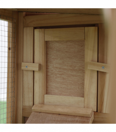 Wooden Rabbit Hutch Bunny Cage Guinea Pig House w/ Slide-out Tray Outdoor Run