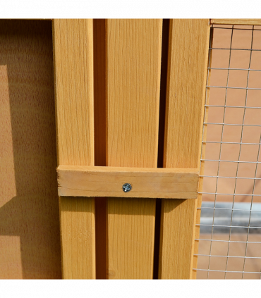 Wooden Rabbit Hutch Bunny Cage Outdoor Small Animal House w/ Hinged Top