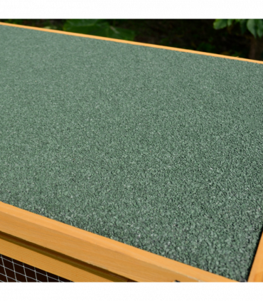 Wooden Rabbit Hutch Bunny Cage Outdoor Small Animal House w/ Hinged Top