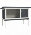 Wooden Rabbit Hutch Small Pet Habitat w/ Dropping Tray Openable Asphalt Roof
