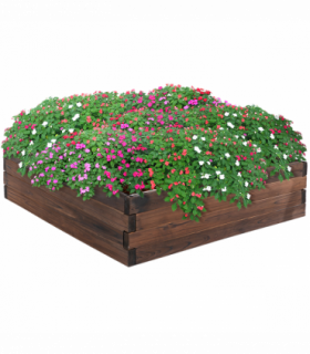 Wooden Raised Garden Bed Planter Grow Containers Pot 80 x 80 x 22.5cm