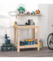 vidaXL Work Bench 80x50x80 cm Solid Wood Pine