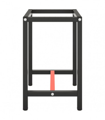 Work Bench Frame Matte Black and Matte Red 70x50x79 cm Metal