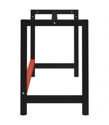 Work Bench Frame Metal 120x57x79 cm Black and Red