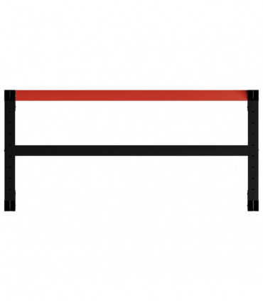 Work Bench Frame Metal 120x57x79 cm Black and Red