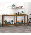 Work Bench Honey Brown 180x50x80 cm Solid Wood Pine