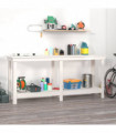 Work Bench White 180x50x80 cm Solid Wood Pine