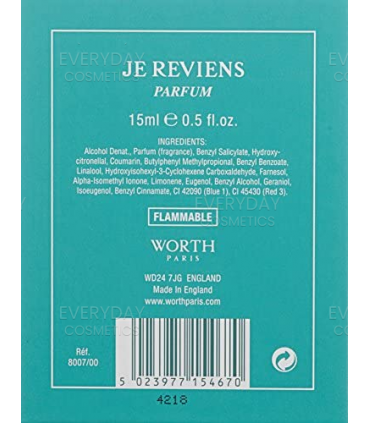 Worth Je Reviens Pure Parfum 15ml