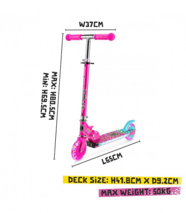 XOOTZ WILD RIDER LED SCOOTER - PINK