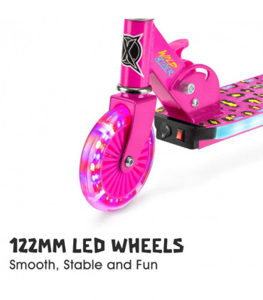 XOOTZ WILD RIDER LED SCOOTER - PINK