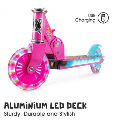 XOOTZ WILD RIDER LED SCOOTER - PINK