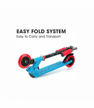 Xootz Kids' Folding Kick Scooter with Adjustable Handlebars - Blue