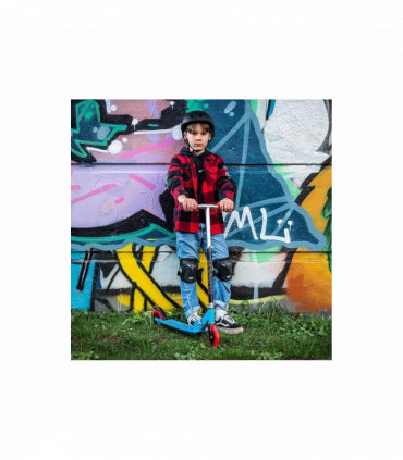 Xootz Kids' Folding Kick Scooter with Adjustable Handlebars - Blue