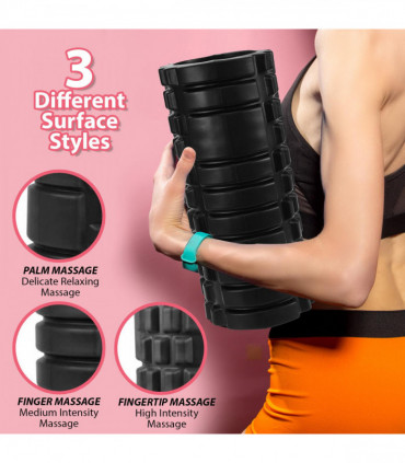 Yoga Foam Roller Black  AS-04045