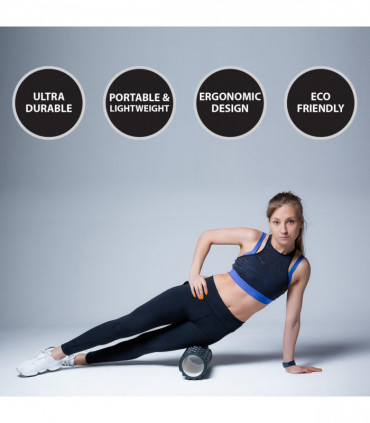 Yoga Foam Roller Black  AS-04045