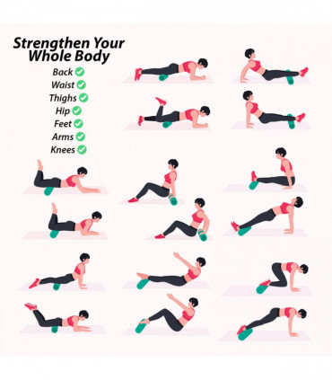 Yoga Foam Roller Black  AS-04045