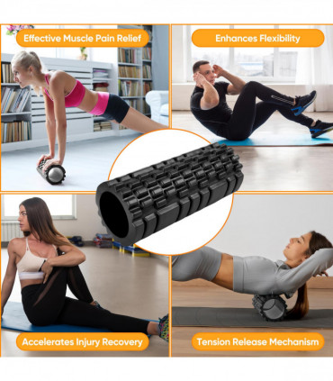 Yoga Foam Roller Black  AS-04045