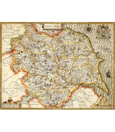Yorkshire Historical Map 1000 Piece Jigsaw Puzzle (1610)