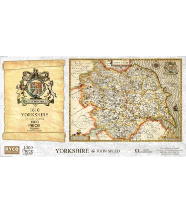 Yorkshire Historical Map 1000 Piece Jigsaw Puzzle (1610)