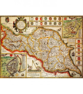 Yorkshire North & East Riding Historical Map 1000 Piece Jigsaw Puzzle (1610)