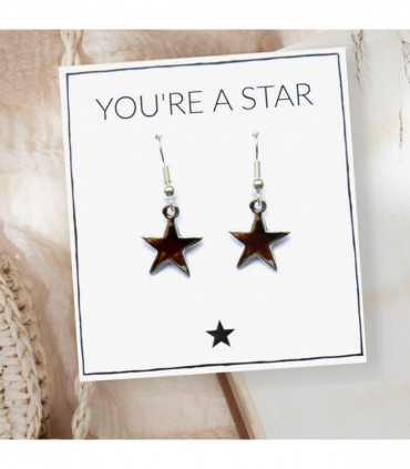 You're A Star Earrings & Card