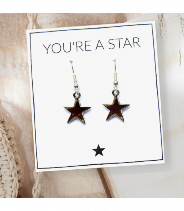 You're A Star Earrings & Card