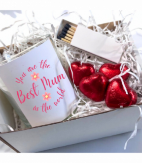 You're The Best Mum In The World Candle Gift Set | Mothers Day | Birthday Gift for Mum | Message Candle For Mum | Mothers Day Hamper UK