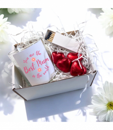 You're The Best Mum In The World Candle Gift Set | Mothers Day | Birthday Gift for Mum | Message Candle For Mum | Mothers Day Hamper UK