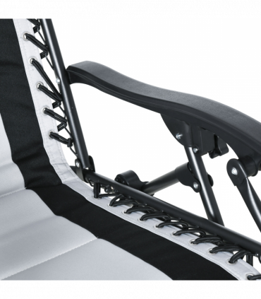 Zero Gravity Folding Recliner, Cup Holder, Adjustable Light Grey