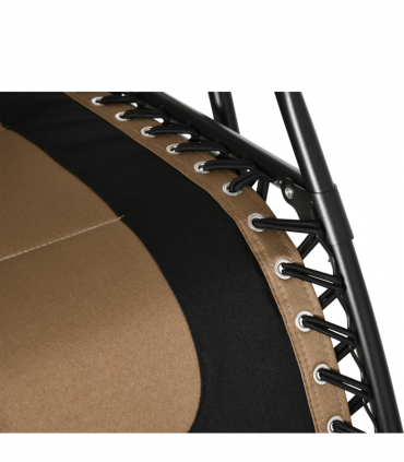 Zero Gravity Lounger Chair, Reclining Patio Chair Shade Cover, Brown