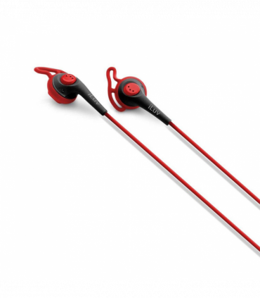 iLuv FitActive High-Fidelity Sports Earphones Red, 1 Pack