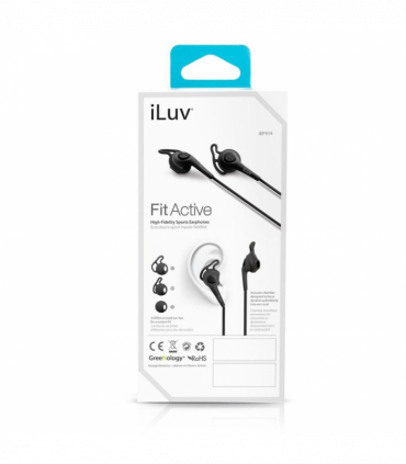 iLuv FitActive High-Fidelity Sports Earphones Red, 1 Pack