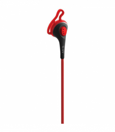 iLuv FitActive High-Fidelity Sports Earphones Red, 1 Pack
